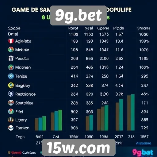 Estatísticas de jogos populares em 9g.bet